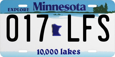 MN license plate 017LFS