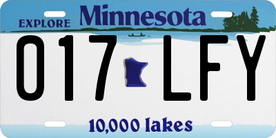 MN license plate 017LFY