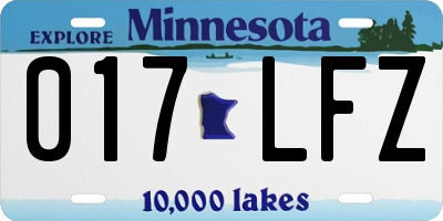 MN license plate 017LFZ