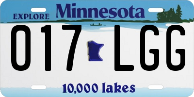 MN license plate 017LGG