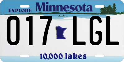 MN license plate 017LGL