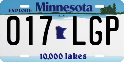 MN license plate 017LGP