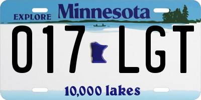 MN license plate 017LGT