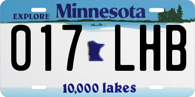 MN license plate 017LHB