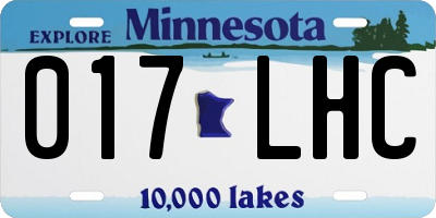 MN license plate 017LHC