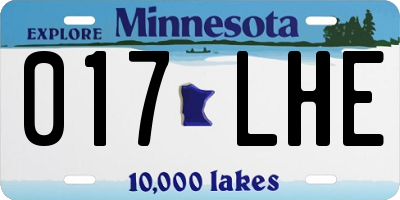 MN license plate 017LHE