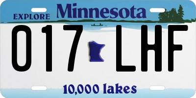 MN license plate 017LHF