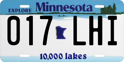 MN license plate 017LHI
