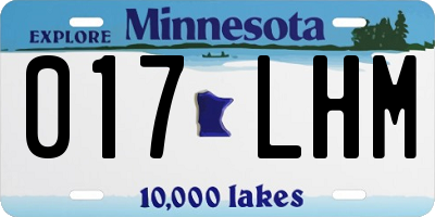 MN license plate 017LHM