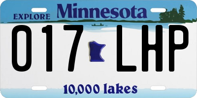 MN license plate 017LHP