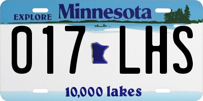 MN license plate 017LHS