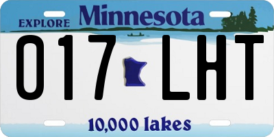 MN license plate 017LHT