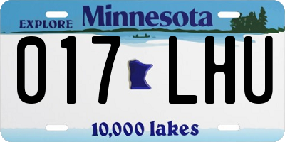 MN license plate 017LHU