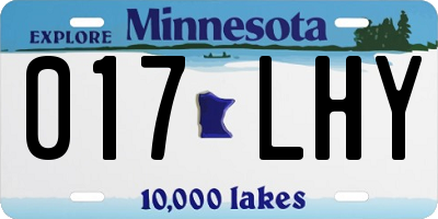 MN license plate 017LHY