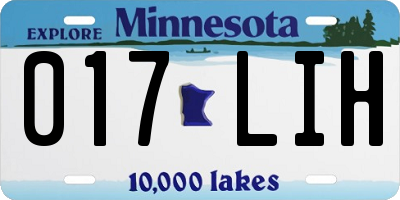 MN license plate 017LIH