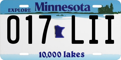 MN license plate 017LII