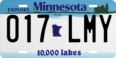 MN license plate 017LMY
