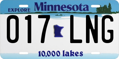 MN license plate 017LNG