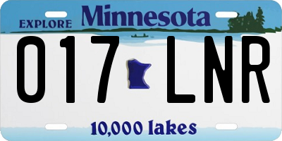 MN license plate 017LNR