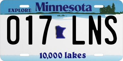 MN license plate 017LNS