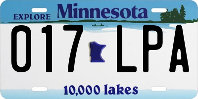 MN license plate 017LPA