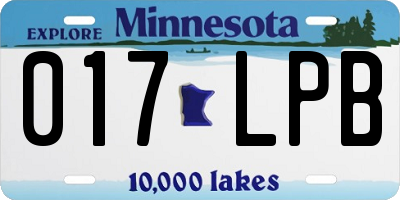 MN license plate 017LPB