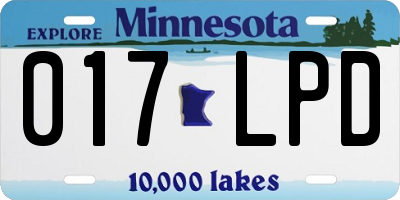 MN license plate 017LPD