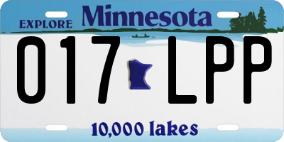 MN license plate 017LPP