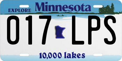 MN license plate 017LPS