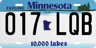 MN license plate 017LQB