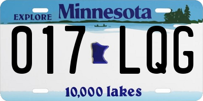 MN license plate 017LQG