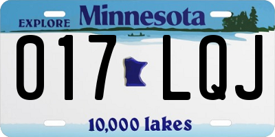 MN license plate 017LQJ