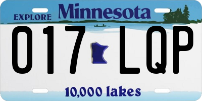 MN license plate 017LQP