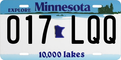 MN license plate 017LQQ