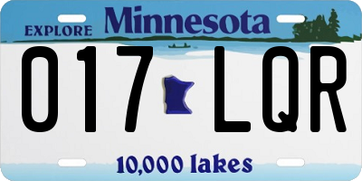 MN license plate 017LQR