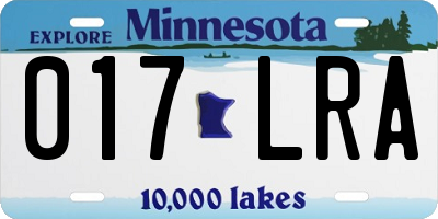 MN license plate 017LRA