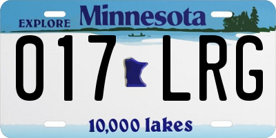 MN license plate 017LRG