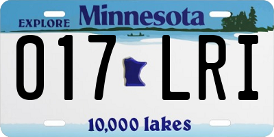 MN license plate 017LRI
