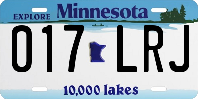 MN license plate 017LRJ