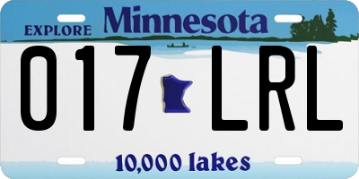 MN license plate 017LRL