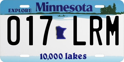 MN license plate 017LRM