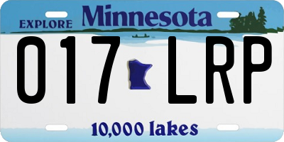 MN license plate 017LRP