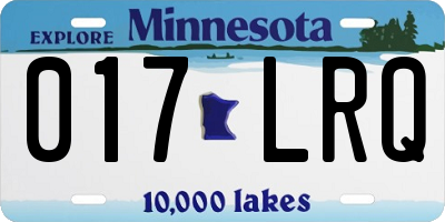 MN license plate 017LRQ
