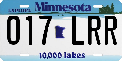MN license plate 017LRR