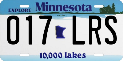 MN license plate 017LRS
