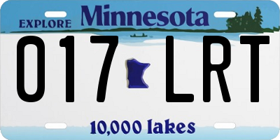 MN license plate 017LRT
