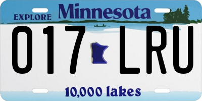 MN license plate 017LRU