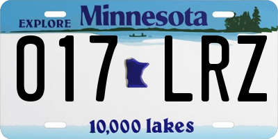 MN license plate 017LRZ