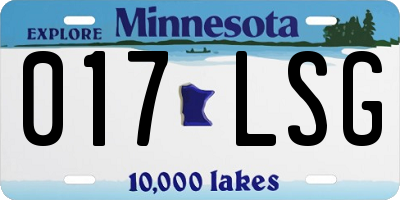 MN license plate 017LSG