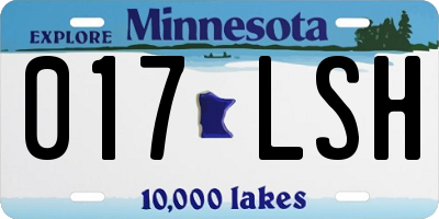 MN license plate 017LSH
